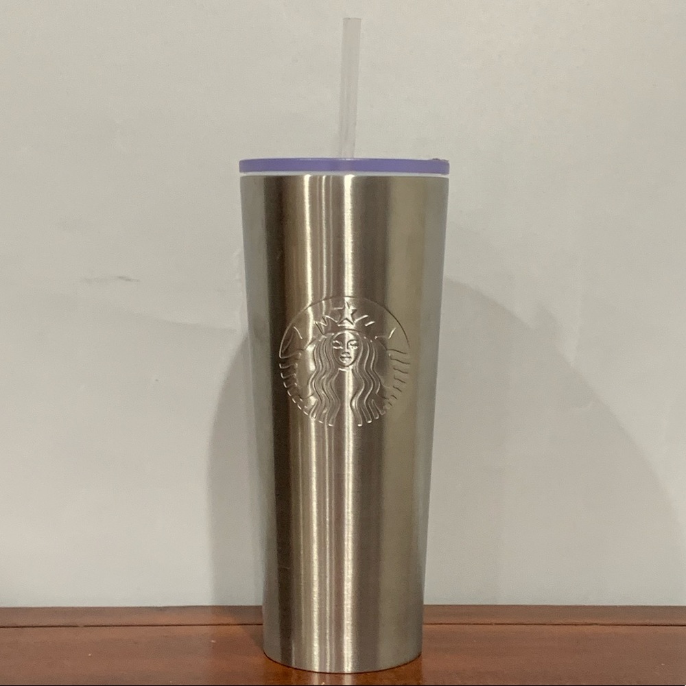 NWT Starbucks Silver Stainless Steel Tumbler- 24oz